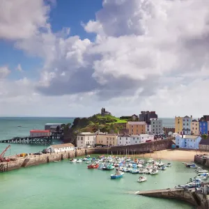 Tenby Harbour Print, Pembrokeshire, West Wales