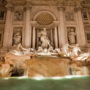 Trevi Fountain at Night Print, Rome, Italy Trevi Fountain at Night Print, Rome, Italy
