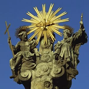 Trinity Column, Cabbage Market, Brno, Moravia, Czech Republic, Europe