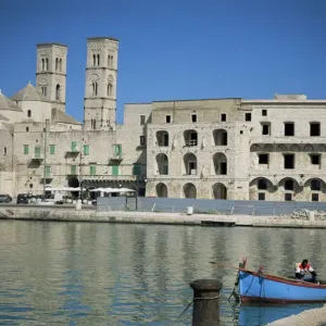Molfetta Harbour Print: Duomo Vecchio View Molfetta Harbour Print: Duomo Vecchio View