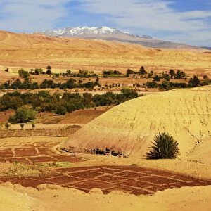 View of High Atlas mountains, Ait-Benhaddou, Morocco, North Africa, Africa