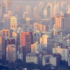 A view of the Sao Paulo skyline from Jardins, Sao Paulo, Brazil, South America