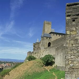 The walls and towers of the town of Carcassonne, UNESCO World Heritage Site