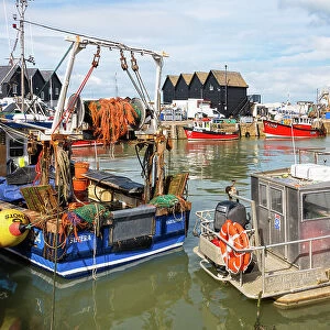 Whitstable harbour, built in 1832, the first harbour in England to be served by a railway, the Crab and Winkle Line, Whitstable, Kent, England, United Kingdom, Europe