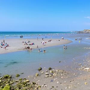 Wimereux beach, Cote d Opale, Region Nord-Pas de Calais, France, Europe