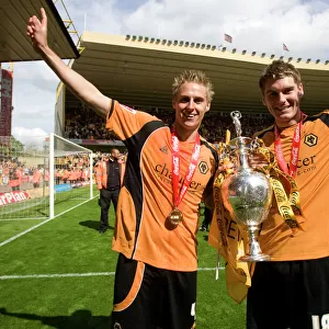 Wolverhampton Wanderers: Champions League Championship Triumph - Edwards and Vokes with the Trophy