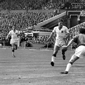 Manchester Uniteds Duncan Edwards during the 1957 FA Cup Final