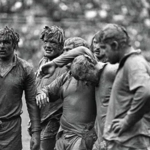 1977 British Lions Tour Print: Mud-covered Forwards 1977 British Lions Tour Print: Mud-covered Forwards
