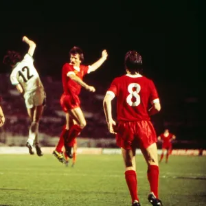 Tommy Smith heads home Liverpools second goal in the 1977 European Cup Final