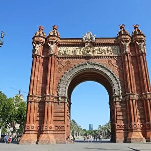 Arc de Triomf arch in Barcelona, Spain