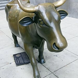 Bronze Cow Statue, Chicago, Illinois, America