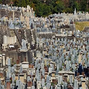 Nishi Otani cemetery near Kiyomizu-dera Temple in Kyoto, Japan