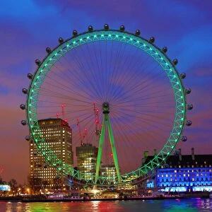 London Eye green for St Patrick's Day