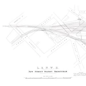 Birmingham New Street. London North Western Railway. Birmingham New Street Enlargement Plan