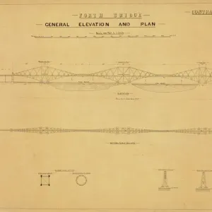 Forth Bridge General Elevation Print Forth Bridge General Elevation Print