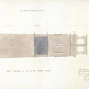 Britannia Bridge. Side Elevation of One of the Middle Towers