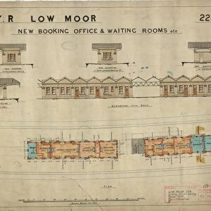 Low Moor Station Booking Offices and Waiting Rooms etc - Plan and Elevations [1899]