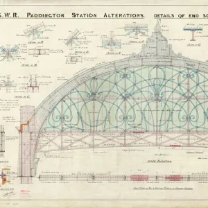 Paddington Station. Great Western Railway. Alterations - Details of End Screen