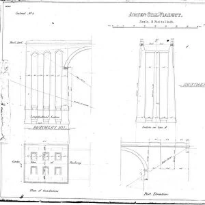 Settle and Carlisle Railway - Arten Gill Viaduct Details of Abutment No. 1 and No. 2 [