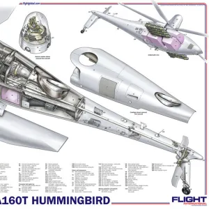 Boeing A-160T Hummingbird cutaway poster