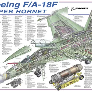 Boeing F / A-18F Super Hornet Cutaway Drawing