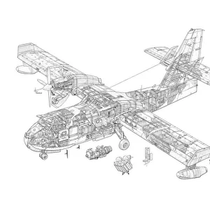 Canadair CL415 Cutaway Drawing