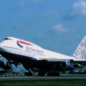 Boeing 747-400 Print at Gatwick Airport Boeing 747-400 Print at Gatwick Airport
