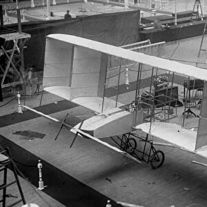 A Voisin biplane on show at the 1909 Olympia Aero show