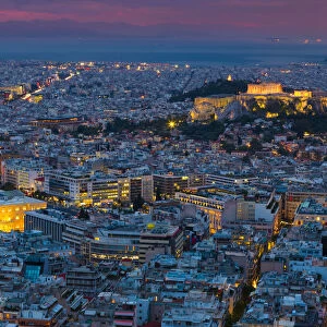 The Acropolis city center in Athens, Greece