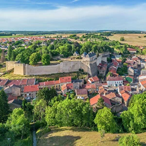 Aerial view at Rodemack, Moselle, Lorraine, Alsace-Champagne-Ardenne-Lorraine, Grand-Est, France