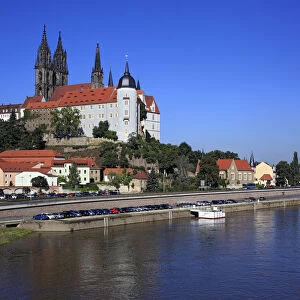Albrechtsburg and Cathedral, Meissen, Elbe river, Saxony, Germany