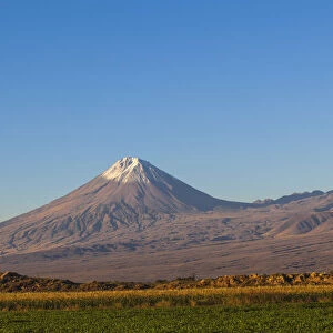 Armenia, Yerevan, Ararat plain, Mount Ararat viewed from Khor Virap