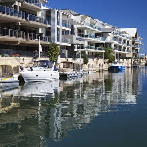 Australia, Western Australia, Mandurah, waterfront buildings, Venetian Canals area