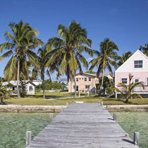 Bahamas, Abaco Islands, Green Turtle Cay, New Plymouth, Oceanfront wooden houses