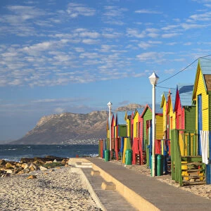 Beach huts at St James beach, Cape Town, Western Cape, South Africa
