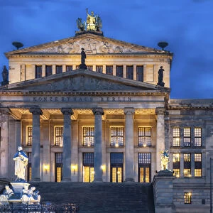 Berlin Concert Hall in the evening, Gendarmenmarkt, Berlin, Germany