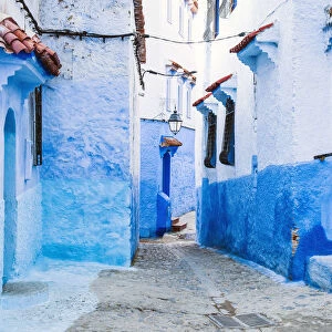 Blue-washed streets of Chefchaouen, Morocco