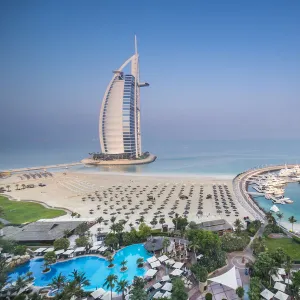 Burj al Arab, from the Jumeirah Beach Hotel, Dubai, UAE