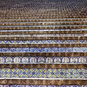 Ceramic tiled steps, Caltagirone, Sicily, Italy