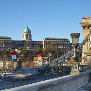 Chain Bridge & Royal Palace on Castle Hill, Budapest, Hungary