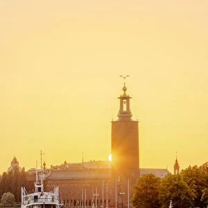 City Hall at sunset, Stockholm, Stockholm County, Sweden