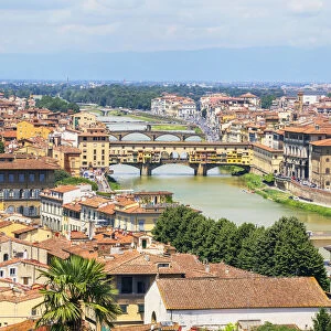Cityscape view of Florence from the Piazzale Michelangelo, Florence, Tuscany, Italy