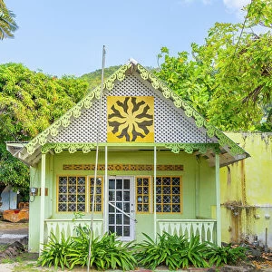 A colourful local House in Belmont, Bequia Island, Grenadine Islands, Saint Vincent and the Grenadines, Caribbean