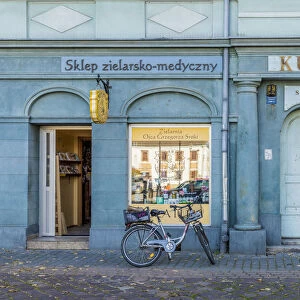 Colourful shops in Bielsko Biala, Silesian Voivodeship, Poland
