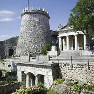 Croatia, Kvarner Region, Rijeka, Trsat Castle / 13th century fort interior courtyard