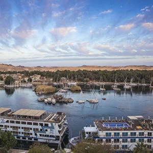 Egypt, Upper Egypt, Aswan, View of The River Nile towards the Nubian village