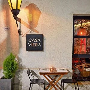 Exterior of the "Casa Viera" restaurant in the Colonia del Sacramento Historical Cask, Uruguay. Colonia was declared UNESCO World Heritage Site in 1995