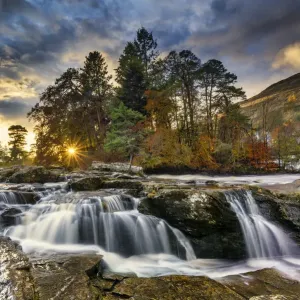 Falls of Dochart Print at Sunset, Scotland Falls of Dochart Print at Sunset, Scotland