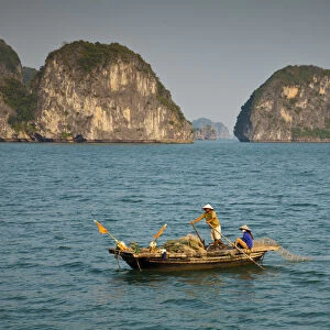Fishing boat on Halong Bay, Vietnam