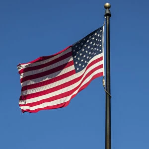 US Flag, Manhattan, New York City, USA